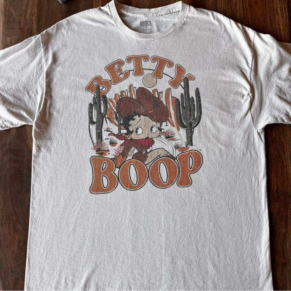 Betty Boop Western Rodeo themed T-Shirt, Size XL